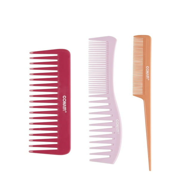 CONAIR Lift & Detangle Assorted Combs, 12 count