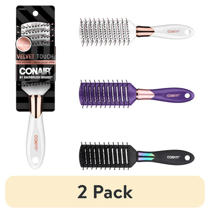 CONAIR Velvet Touch Vented Blow Dry Hairbrush -Green