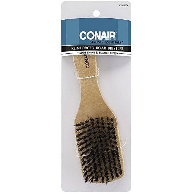 CONAIR Shines & Smoothes Wood Flair Brush with Mixed Boar Bristles