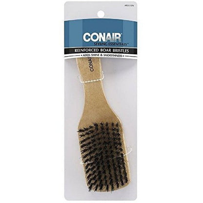 CONAIR Shines & Smoothes Wood Flair Brush with Mixed Boar Bristles