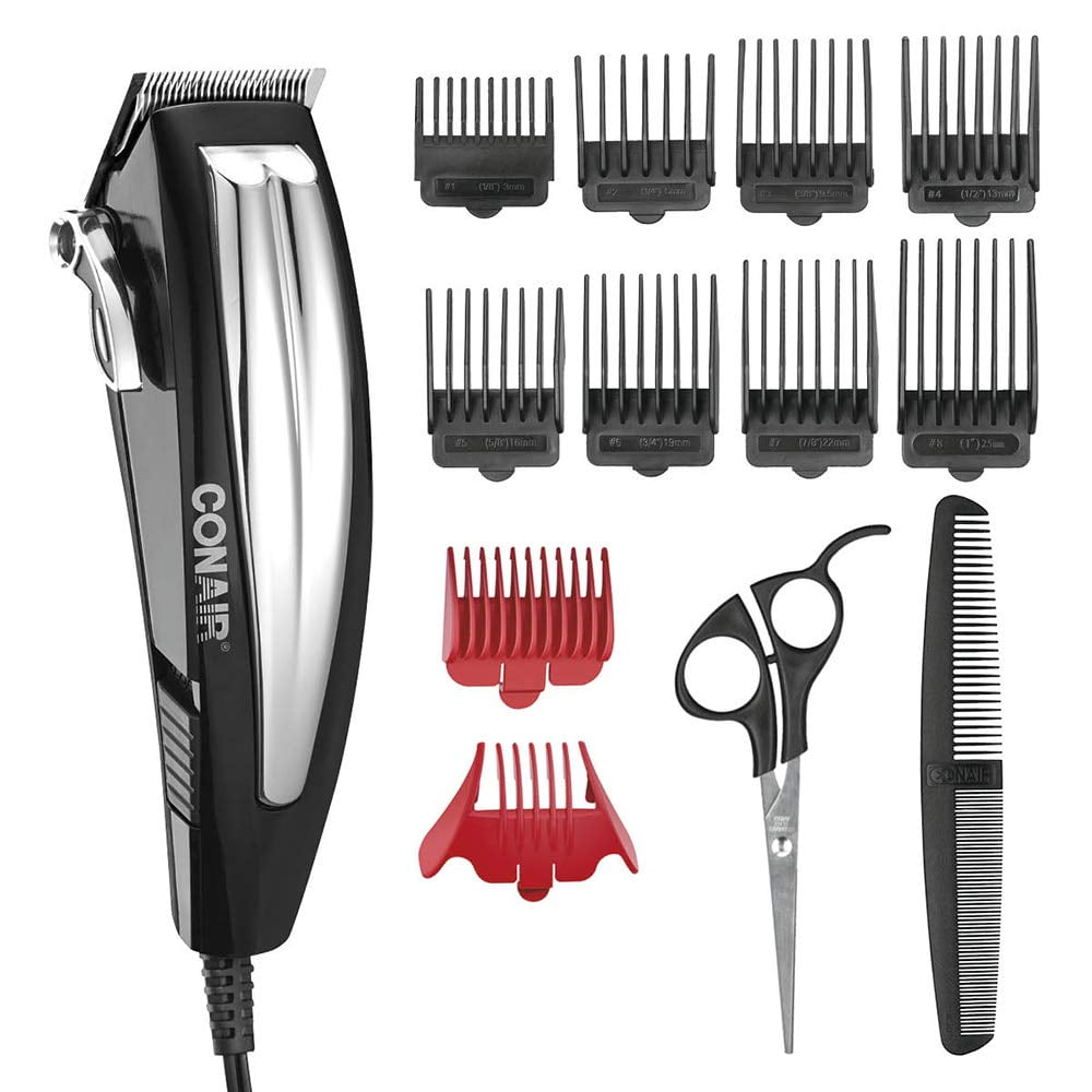 CONAIRMAN Fast Cut Pro Lighted Hair Clippers Kit for Men, 12 piece