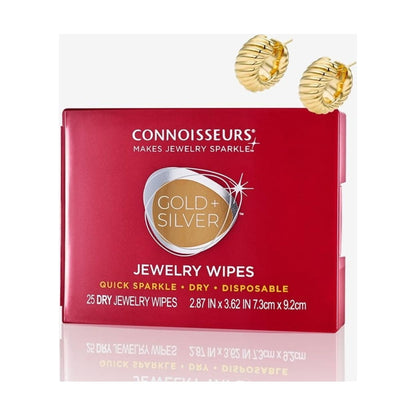 CONNOISSEURS Silver & Gold Jewelry Wipe Compact, 25 count