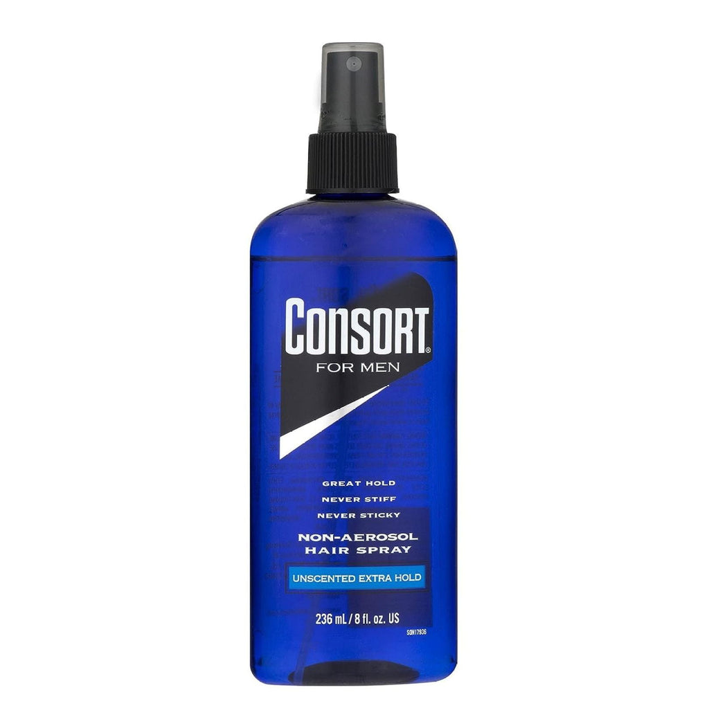 Consort Hair Spray 8oz Unscented X-Hold Pump Non-Aero