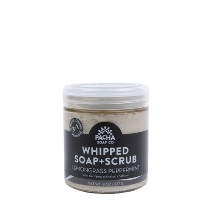 PACHA SOAP CO WHIPPED SOAP + SCRUB, SEA MUD 8 OZ