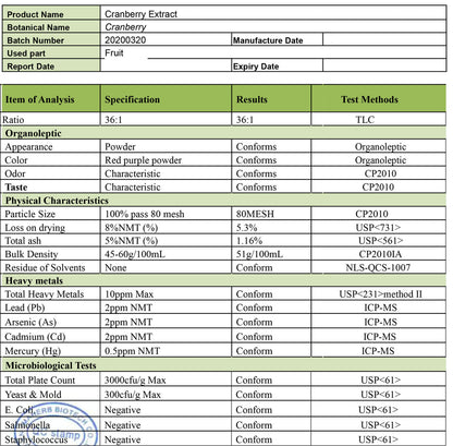 CRANBERRY EXTRACT CP 800MG 30