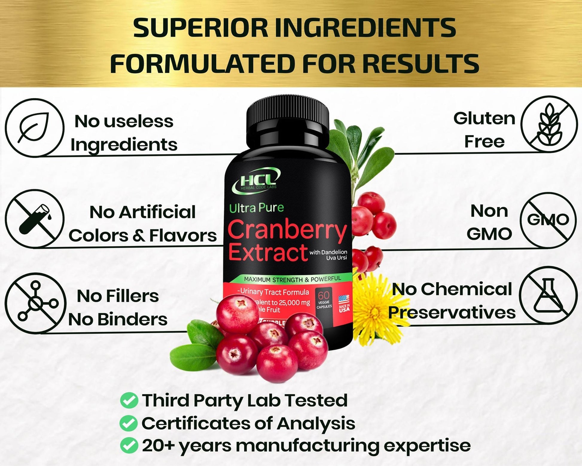 CRANBERRY FRUIT CAPSULE 100CT MAGNO-HUM