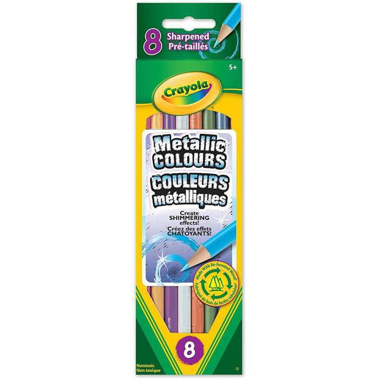 Crayola Metallic Colored Pencils, 8 count
