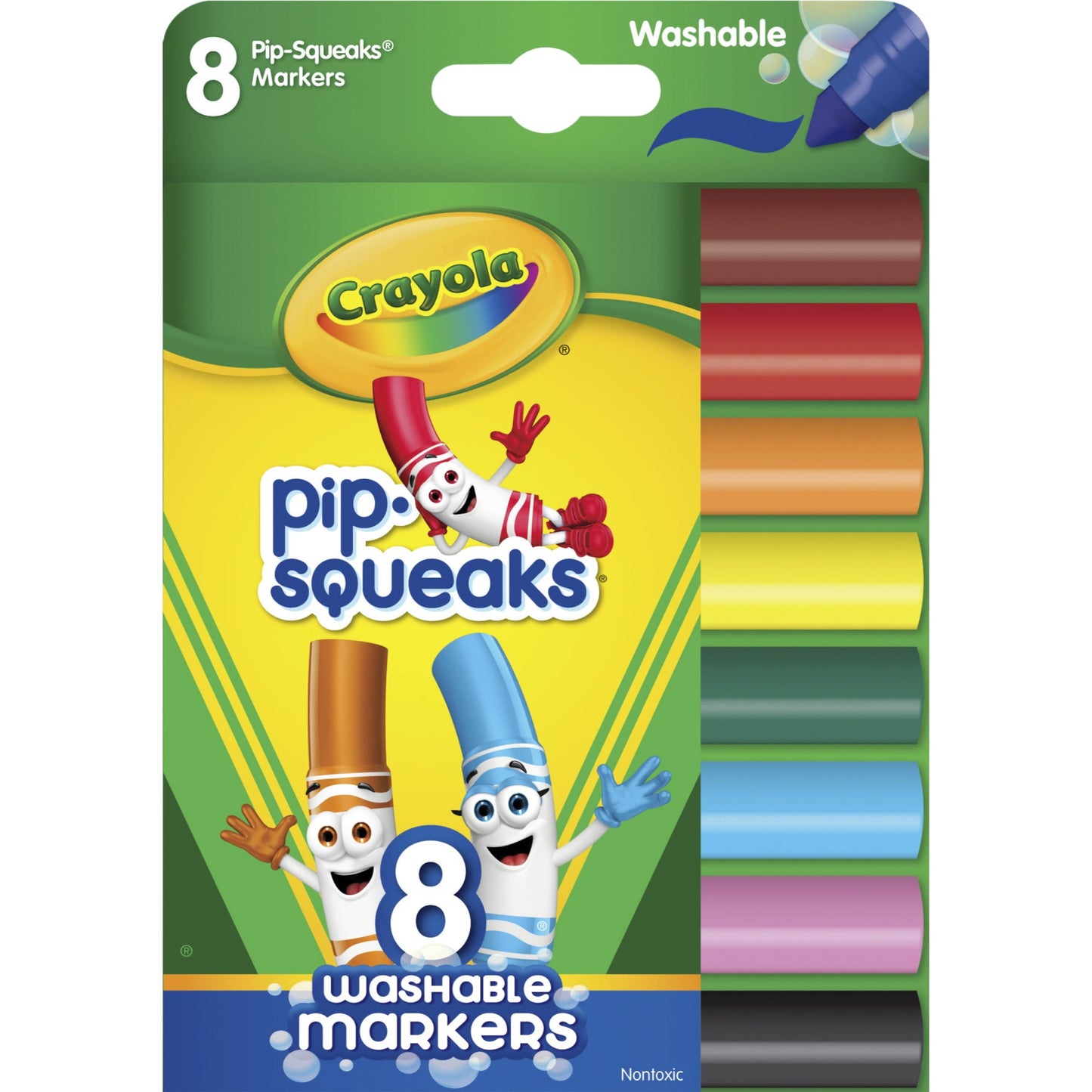 Crayola Pip Squeaks Washable Coloring Book Markers, 8 count