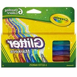 Crayola Glitter Markers, 6 count
