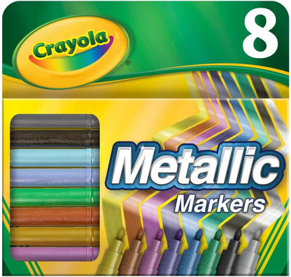 Crayola Metallic Markers, 8 count