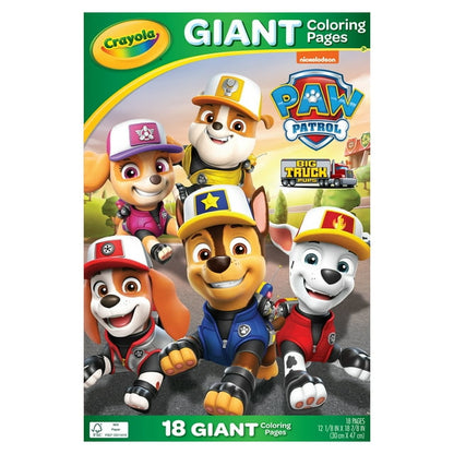 Crayola PAW Patrol Giant Coloring Pages, 18 pages