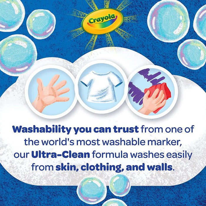 Crayola Ultra-Clean Washable Broad Line Markers, 8 count
