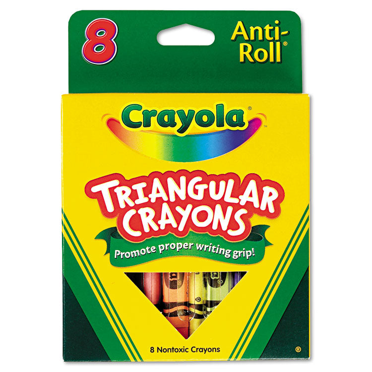 Crayola Triangular Anti-Roll Crayons, 8 count