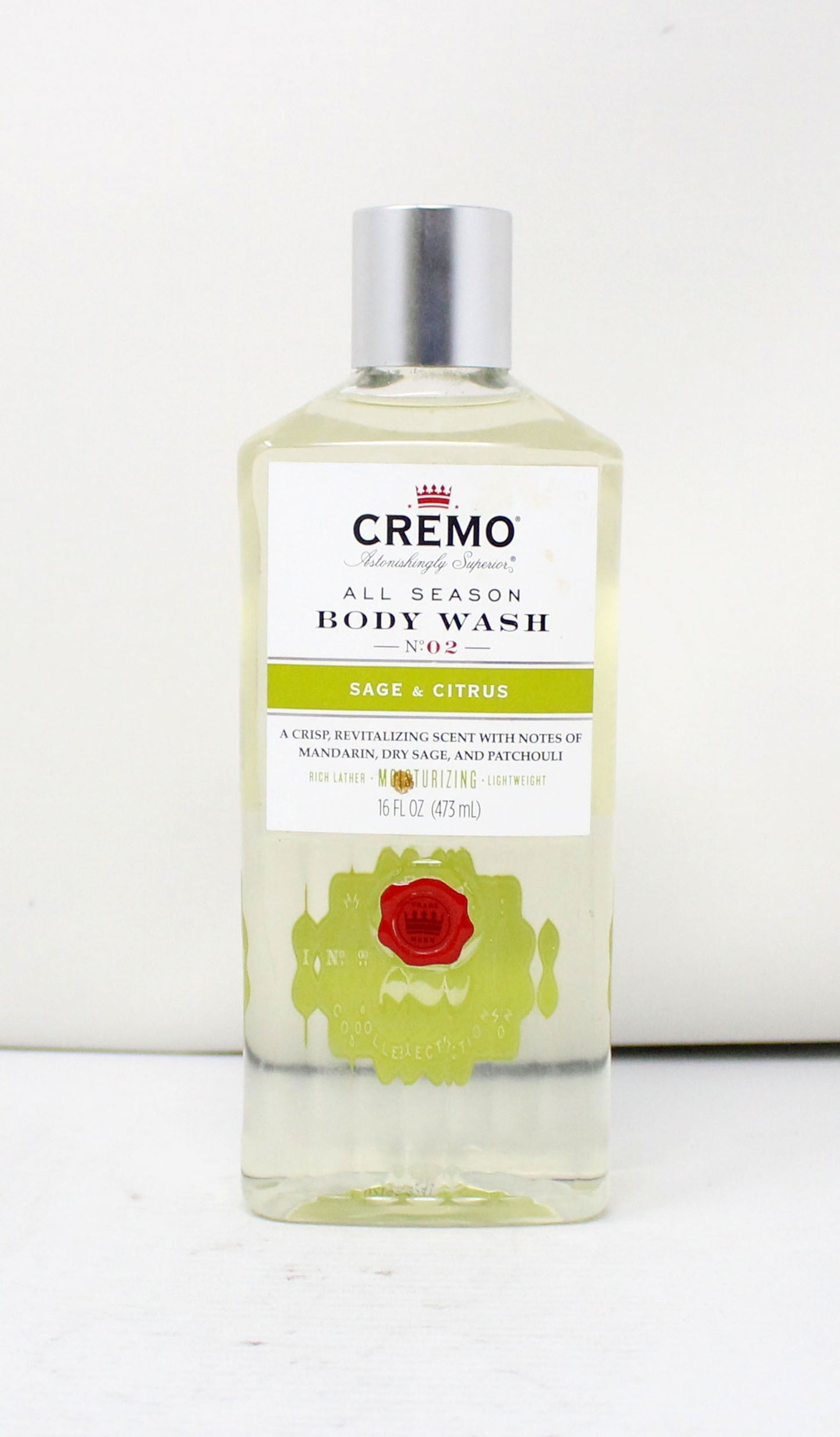 CREMO BODY WASH SAGE CITRUS LIQ 16OZ