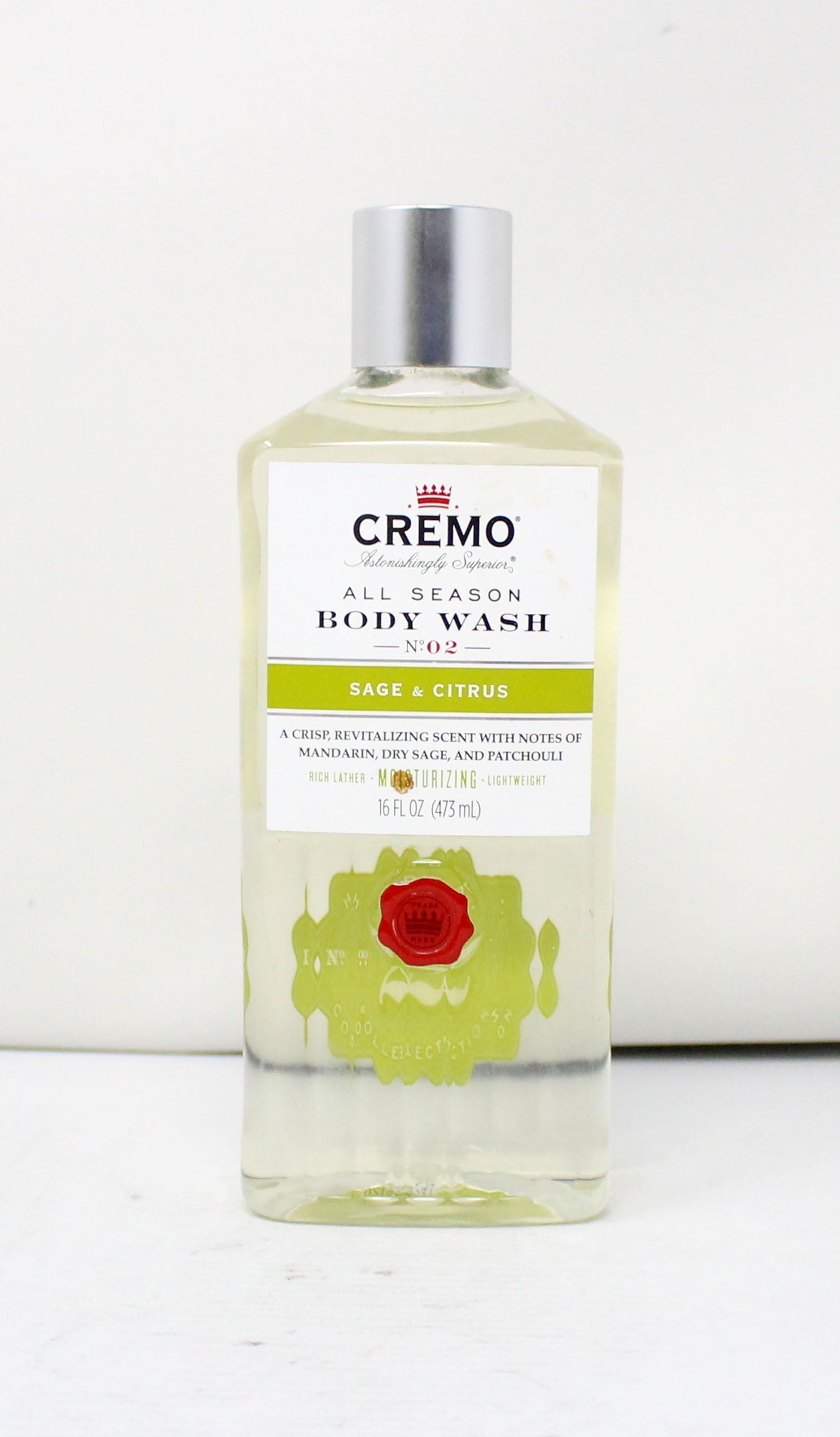 CREMO BODY WASH SAGE CITRUS LIQ 16OZ