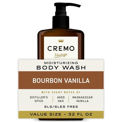CREMO BOURBON AND OAK BODY WASH 16OZ