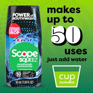 Crest Mouthwash Scope Squeez Cool Peppermint 1.69oz (6in)
