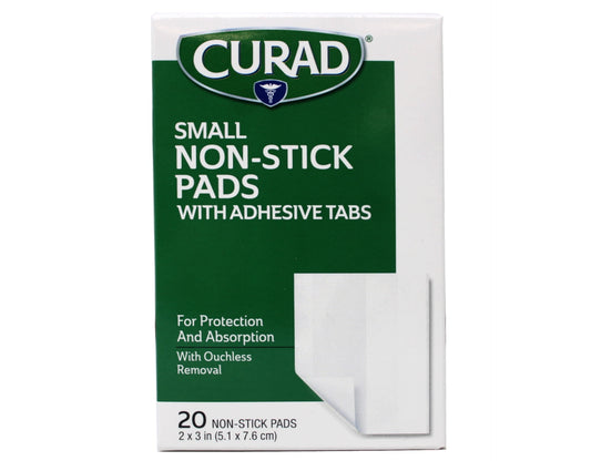 CURAD PAD NON-STICK W/ADH TAB 2"X3" 20CT