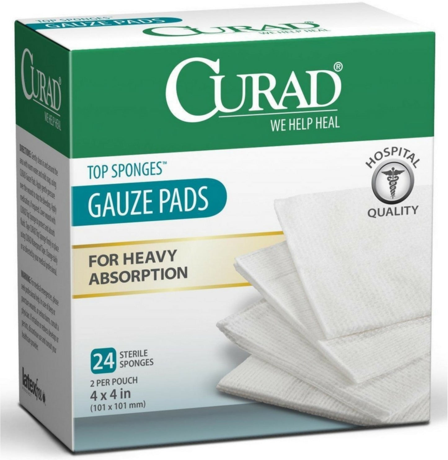 CURAD TOP SPONGE DS 24 4X4N LF