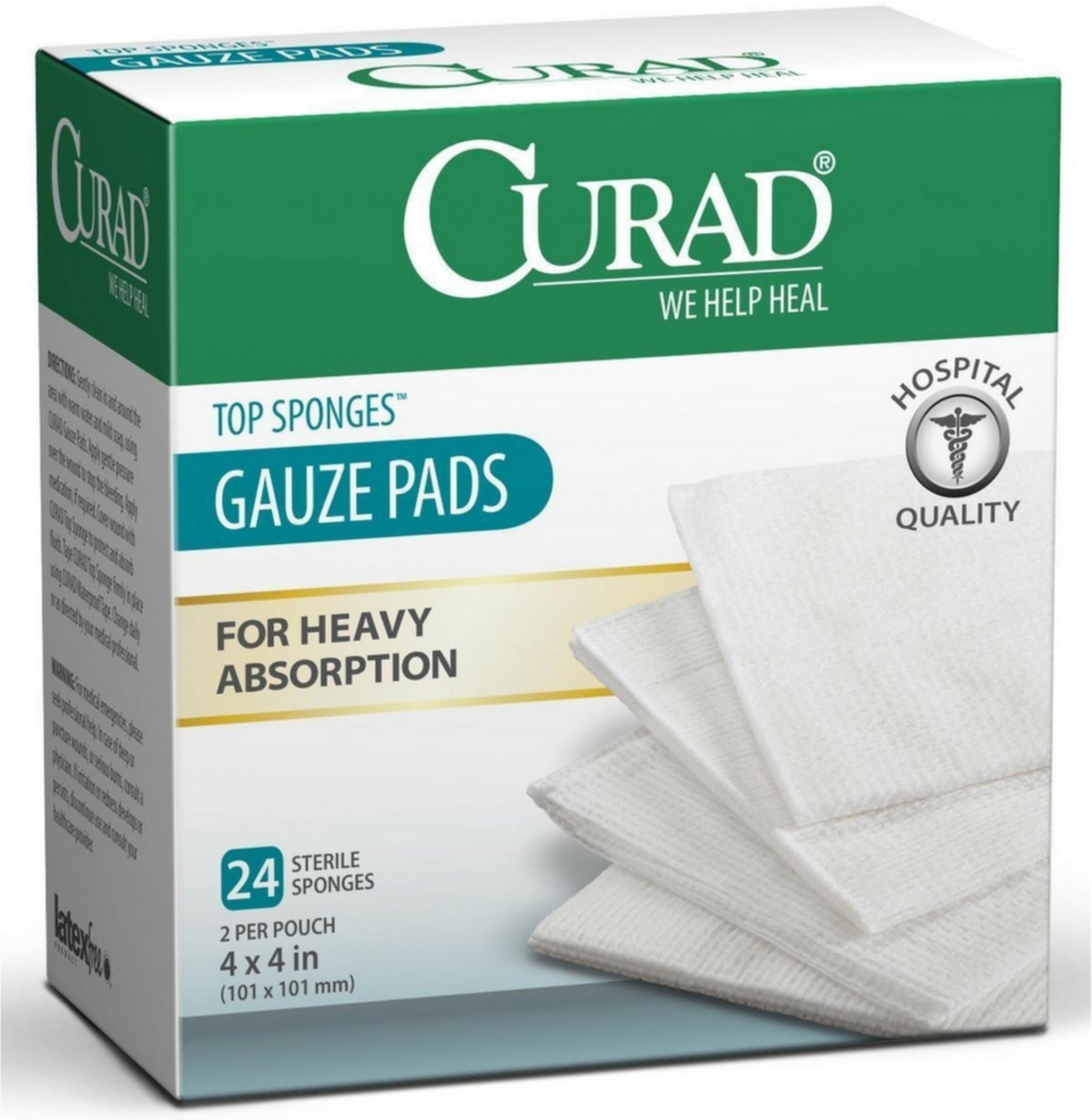 CURAD TOP SPONGE DS 24 4X4N LF