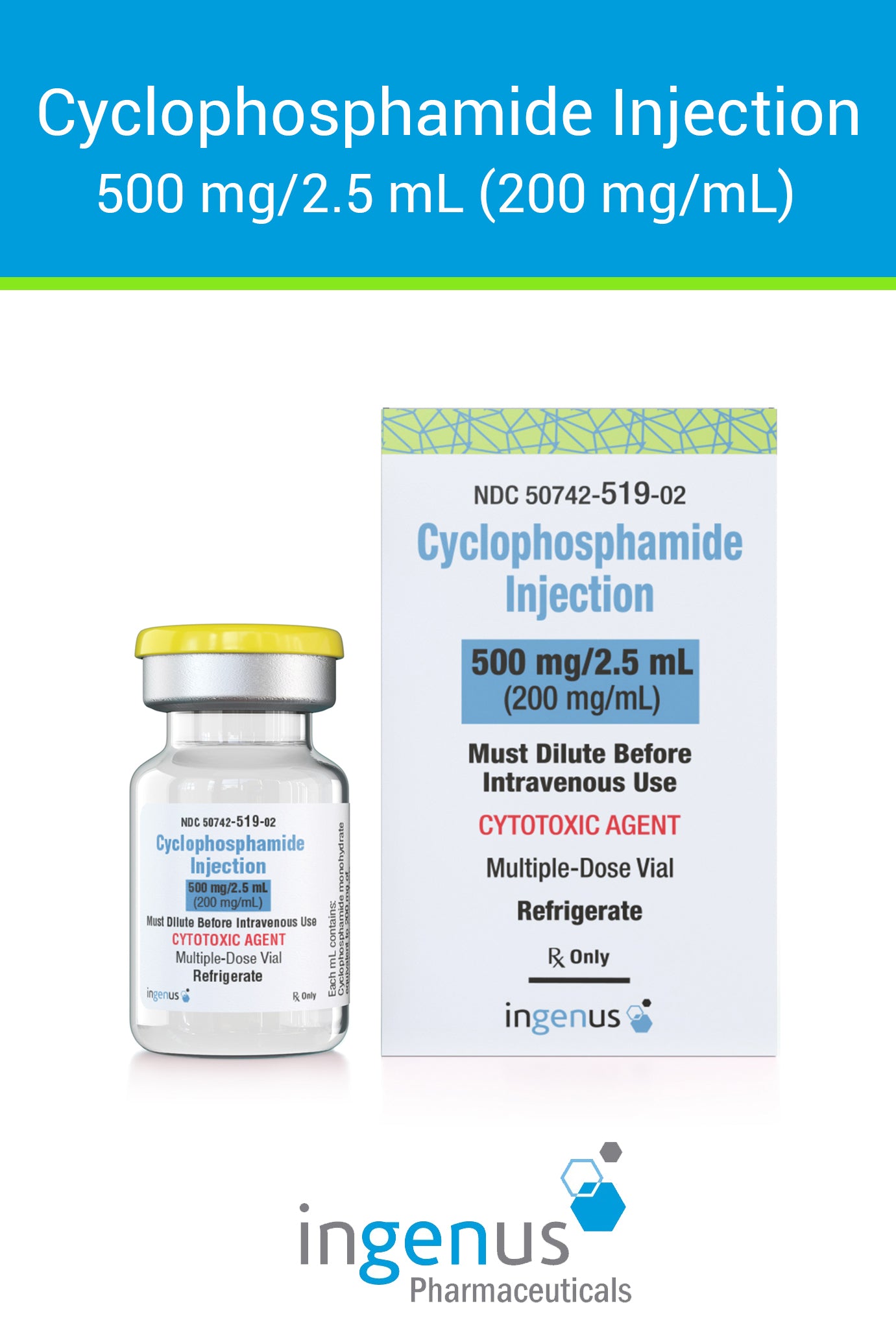 CYCLOPHOSPHAMIDE MF 200MG/ML 5ML