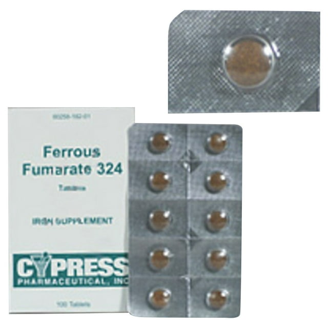 FERROUS FUMARATE TB 324MG 100