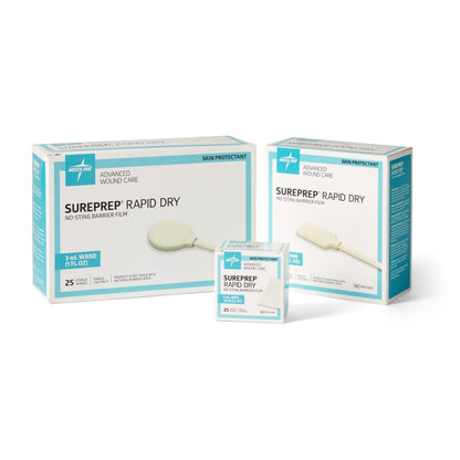 SUREPRP RAPDRY BAR FILM 1ML WPE 25CT MED