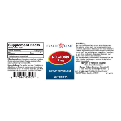 NM MELATONIN TB 5MG 90