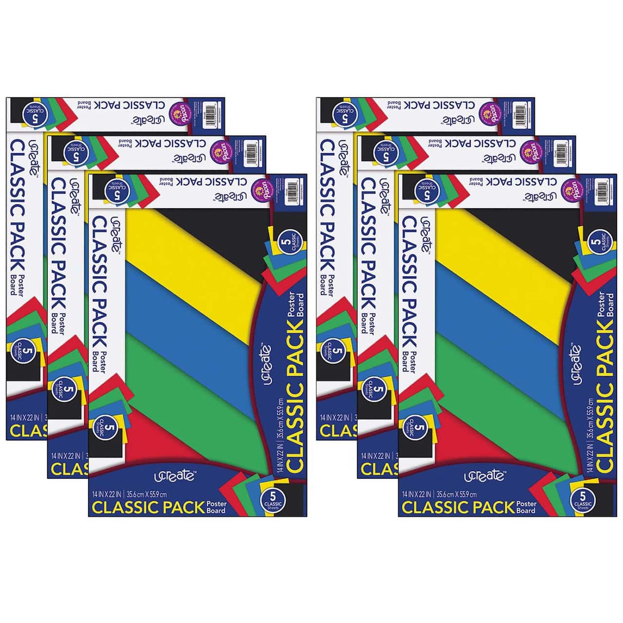 UCreate Poster Board, 4 count - Assorted Colors, 22" x 28"