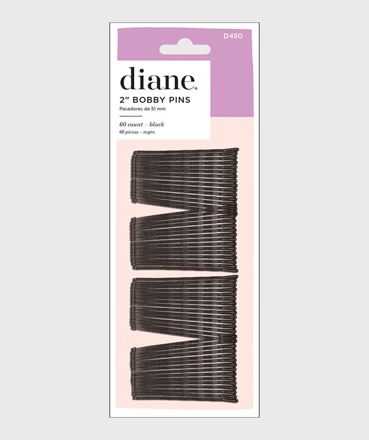 Diane Bobby Pins 2Inch Black 60 Count (12in) Carded