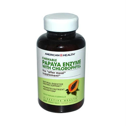 AMERICAN HEALTH PAPAYA ENZYME W/CHLOROPYL