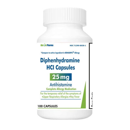 DIPHENHYDRAMINE HCL 25MG SOL 100X10ML UD