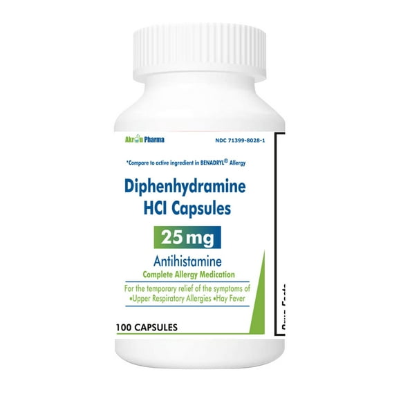 DIPHENHYDRAMINE HCL 25 MG CAP 100