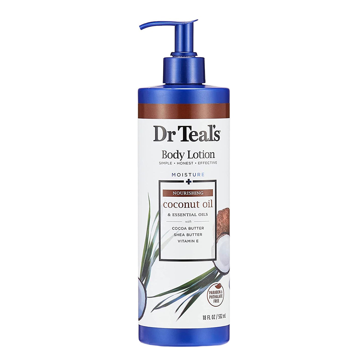 Dr Teals Body Lotion Nourish & Protect Coconut Oil 18oz