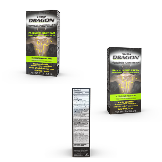 DRAGON PAIN RELIF LIDOCAINE 4% CRM 2.7OZ
