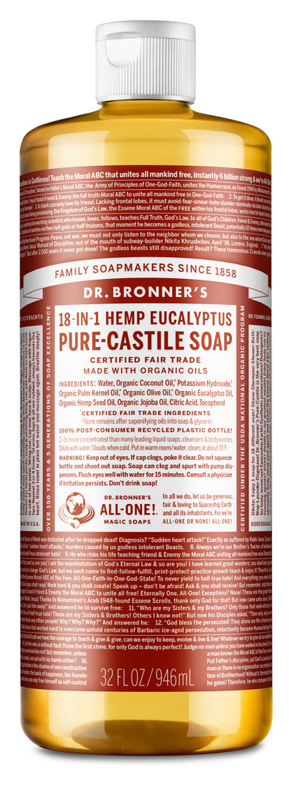 Dr. Bronners Eucalyptus 8oz Castile Soap