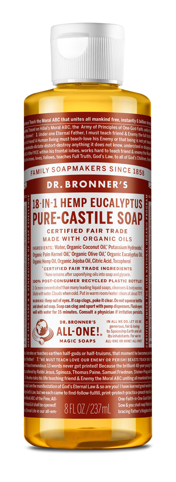 Dr. Bronners Eucalyptus 16oz Castile Soap