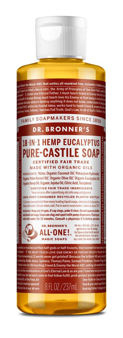 Dr. Bronners Eucalyptus 8oz Castile Soap
