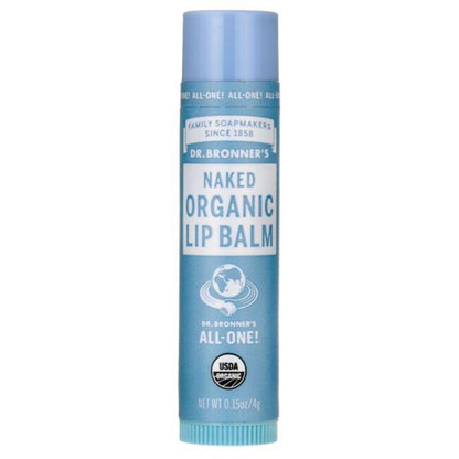 Dr. Bronners Organic Lip Balm Naked 0.15oz (12in)