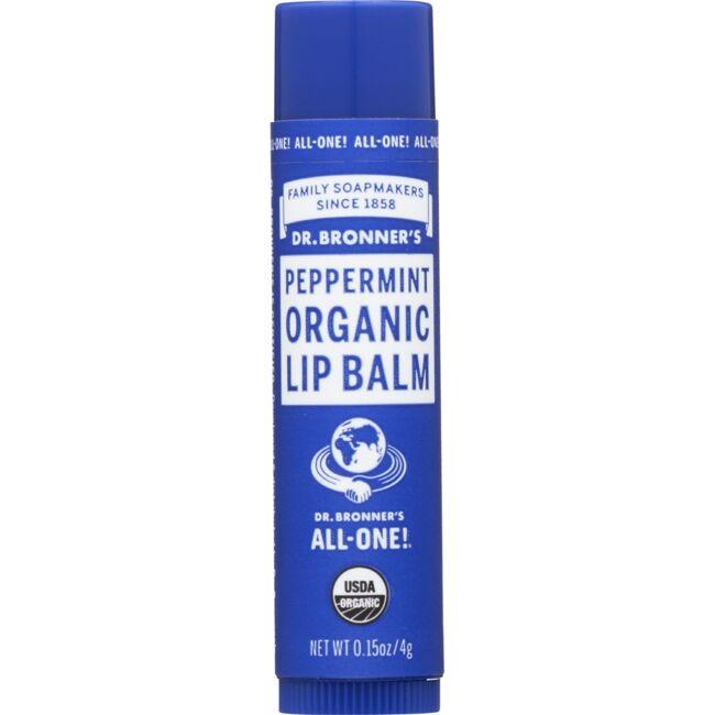 Dr. Bronners Organic Lip Balm Peppermint 0.15oz (12in)