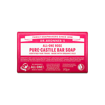 Dr. Bronners Bar Rose 5oz Soap