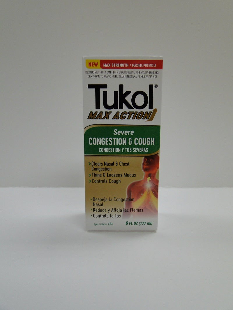 Tukol Max Action Severe Congestion & Cough Medicine, 6 oz