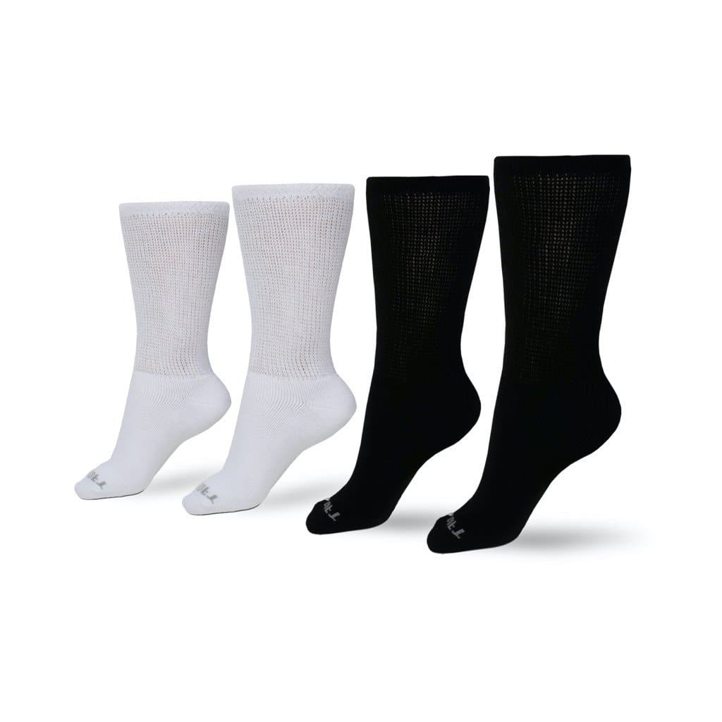 GNP SOCK DIABETIC OVR CALF 8-15MMHG BK X