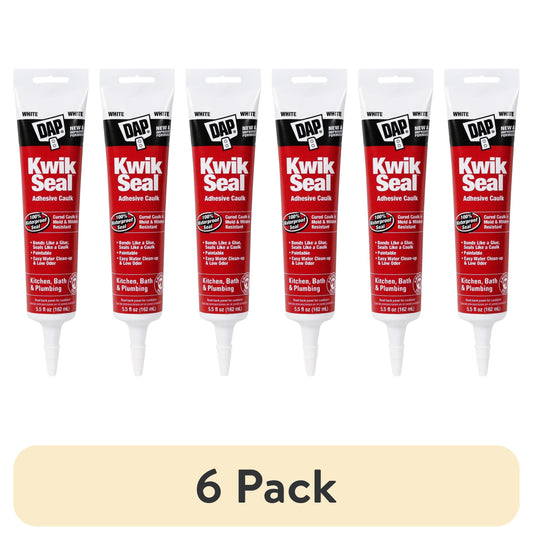 DAP Kwik Seal Kitchen and Bath Adhesive Caulk - White, 5.5 oz