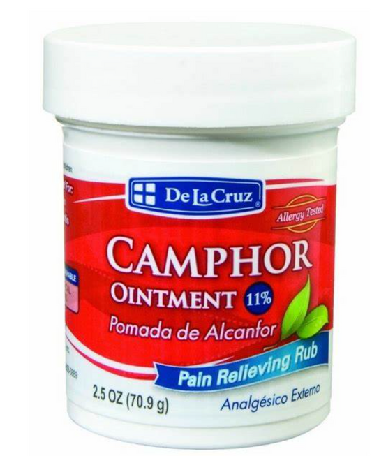 De La Cruz Camphor Ointment Pain Relieving Rub, 2.5 oz