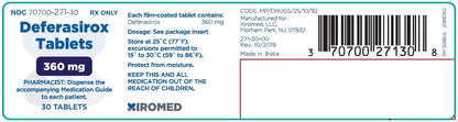 DEFERASIROX TB 360MG 30