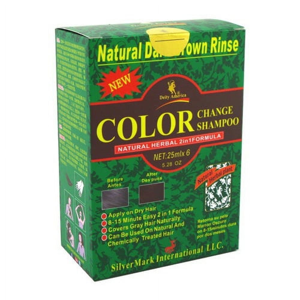 Deity Shampoo Color Change Kit Natural Herbal 2N1 Dark Brown