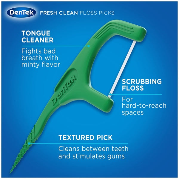 Dentek Floss Picks Fresh Clean 75 Count