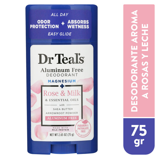 DR TEALS ROSE MIL ALUM FREE DEO 2.5OZ