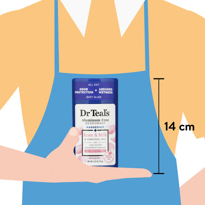 DR TEALS ROSE MIL ALUM FREE DEO 2.5OZ